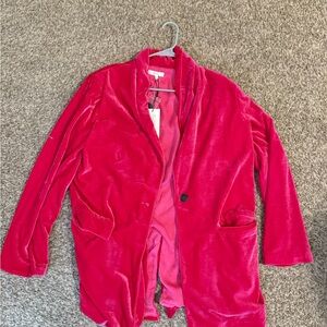 Vici Vibrant Pink Plush Blazer